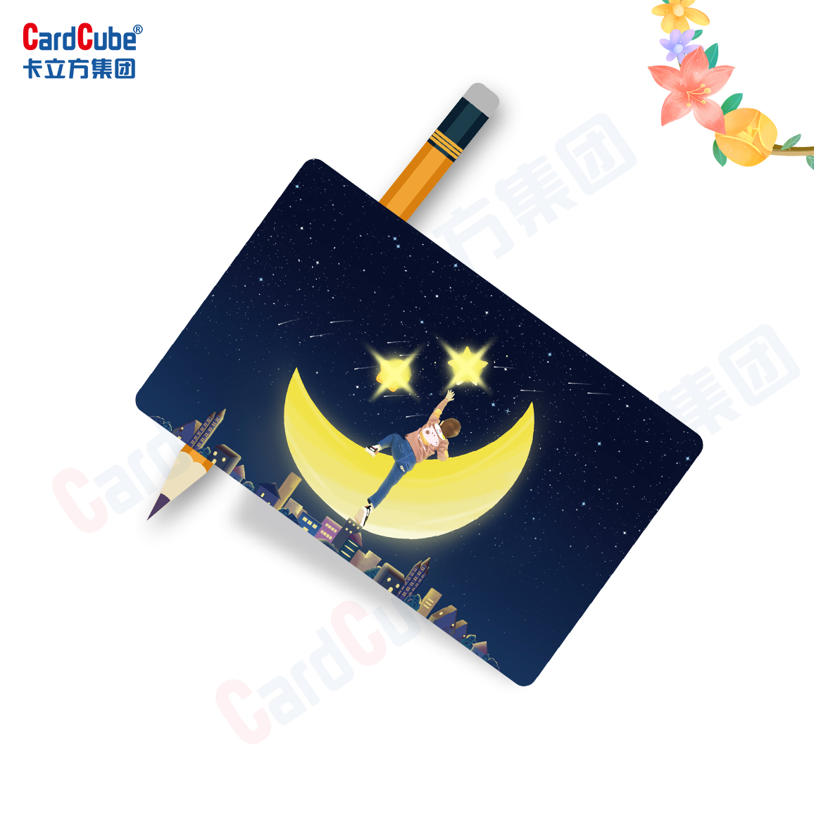 NFC燈卡NFC感應發光PVC燈卡3